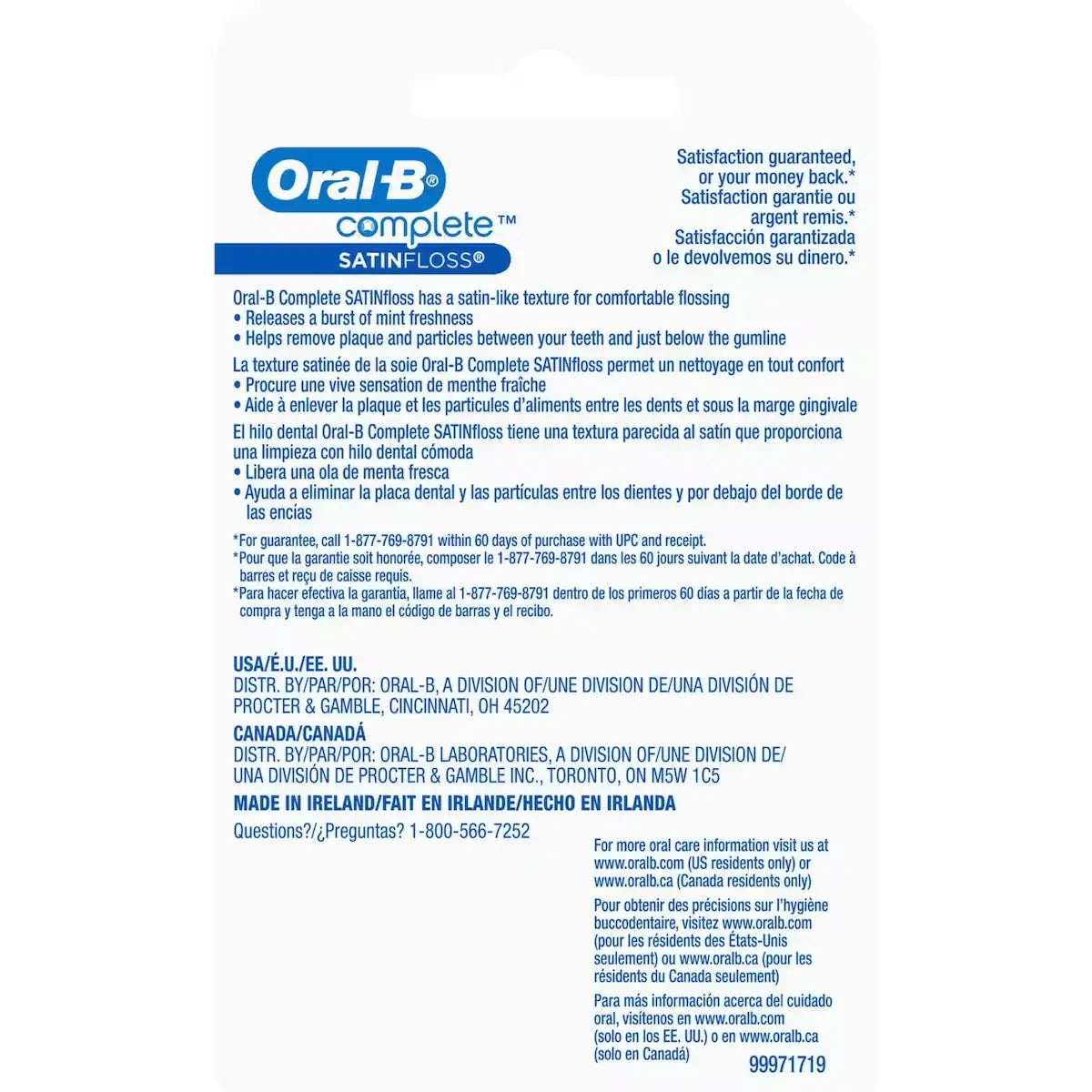 Oral B Satin Floss - Mint product detail