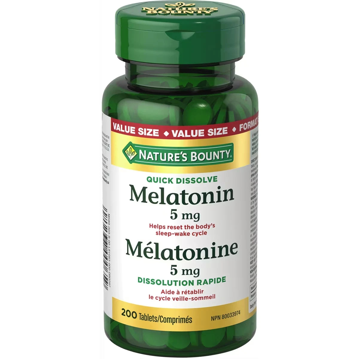 Natures Bounty Extra Strength Sublingual Melatonin 5 mg front package