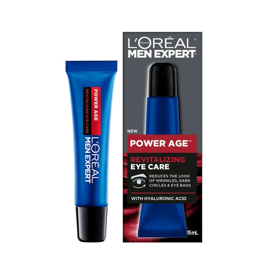 L'Oréal Men Expert Power Age Revitalizing Eye Care with Hyaluronic Acid front package