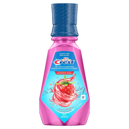 Crest Kid's Anticavity Alcohol Free Fluoride Rinse, Strawberry Rush, 500 ml product detail