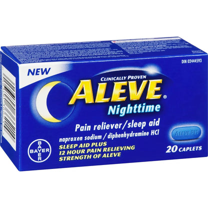 Aleve Nighttime, Pain Reliever And Sleep Aid, Naproxen Sodium, 20 Caplets product detail