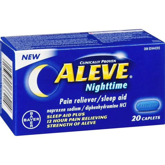 Aleve Nighttime, Pain Reliever And Sleep Aid, Naproxen Sodium, 20 Caplets product detail