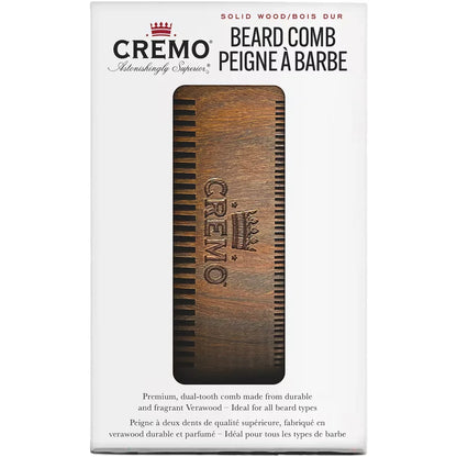 Cremo Dual-Sided Premium Beard Comb for Men front package