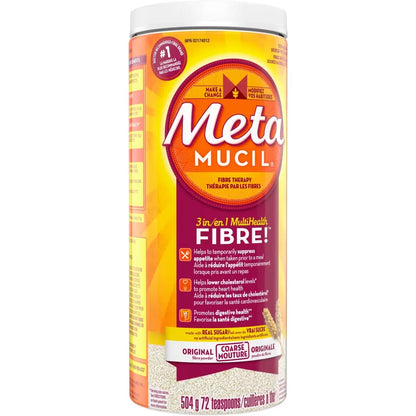 Metamucil 3 in 1 MultiHealth Fibre! Fiber Supplement Powder, Original, 504 g product detail