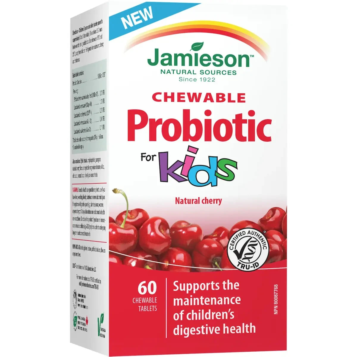 Jamieson Chewable Probiotics for Kids front package