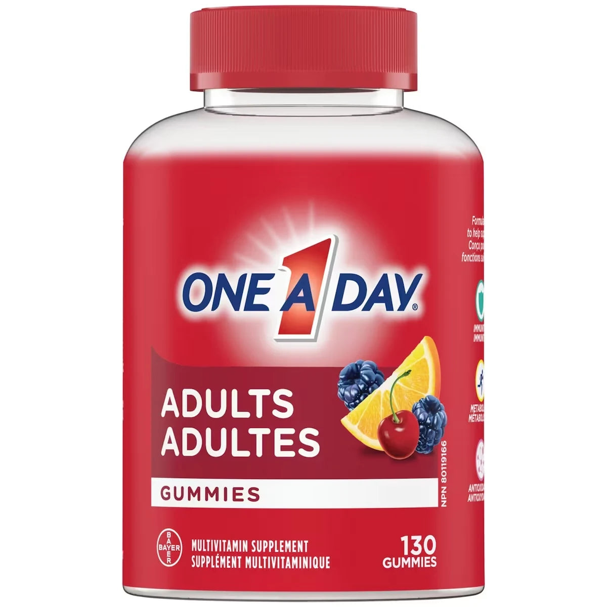 One A Day Adult Multivitamin Gummies front package