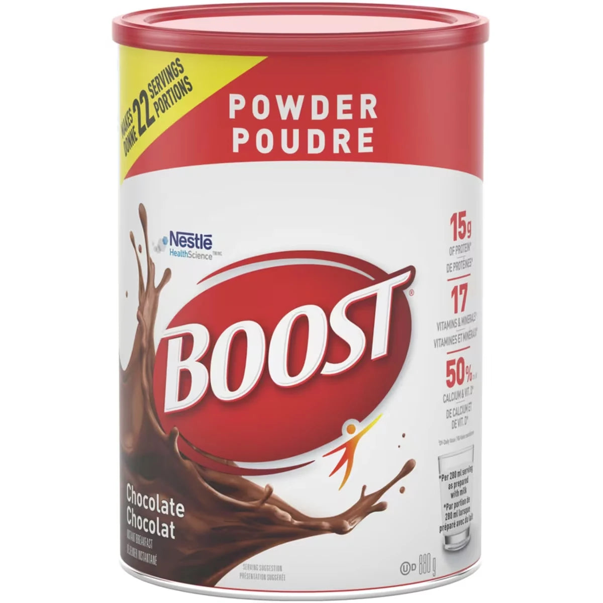 Boost Powder Chocolate, 880 G front package