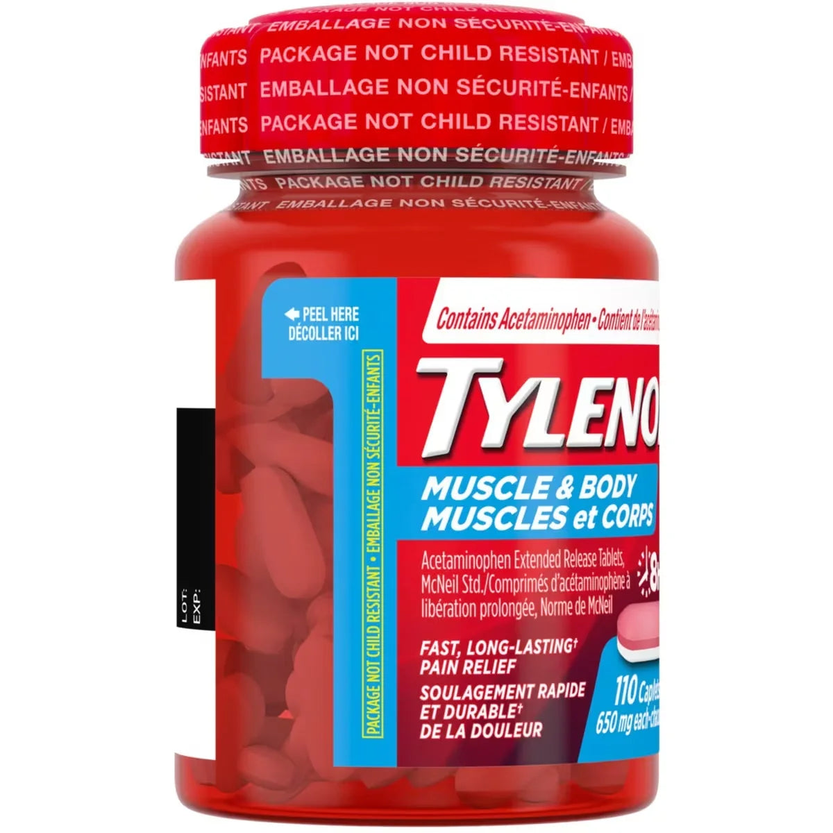 Tylenol Muscle Aches & Body Pain Relief Acetaminophen product detail
