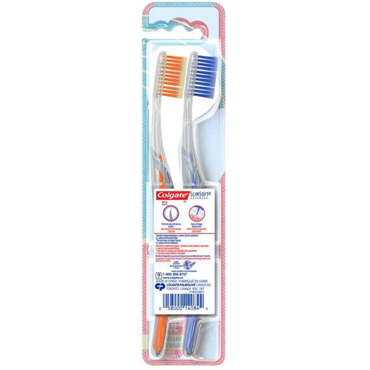 Colgate Slim Soft Advanced Tootbrush, Ultra Soft - 2 Count product detail