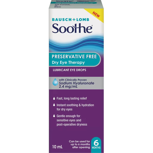 Soothe Preservative Free Dry Eye Therapy front package