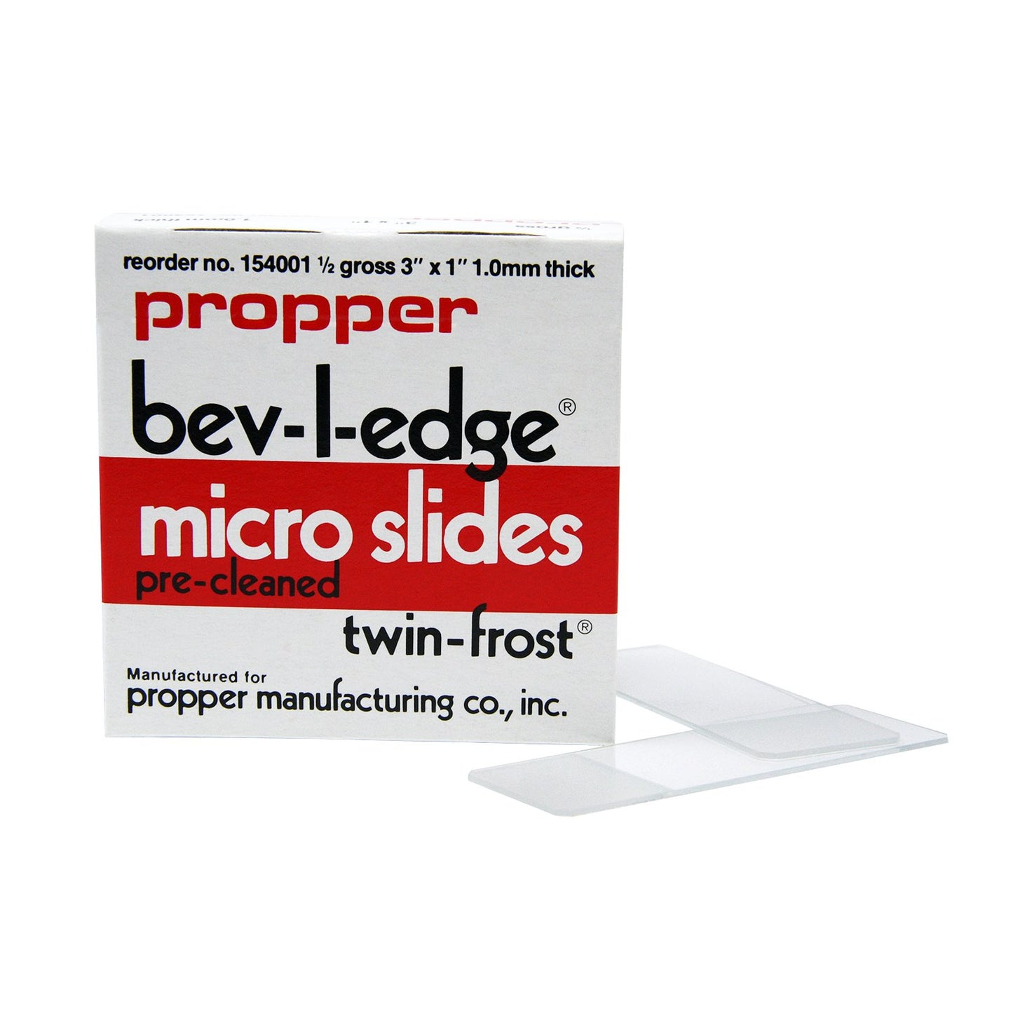 Bev-L-Edge Micro Slides, Frosted, 1 mm (Box of 72)