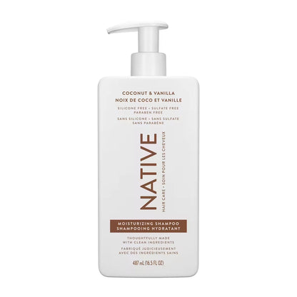 Native Coconut & Vanilla Moisturizing Shampoo front package