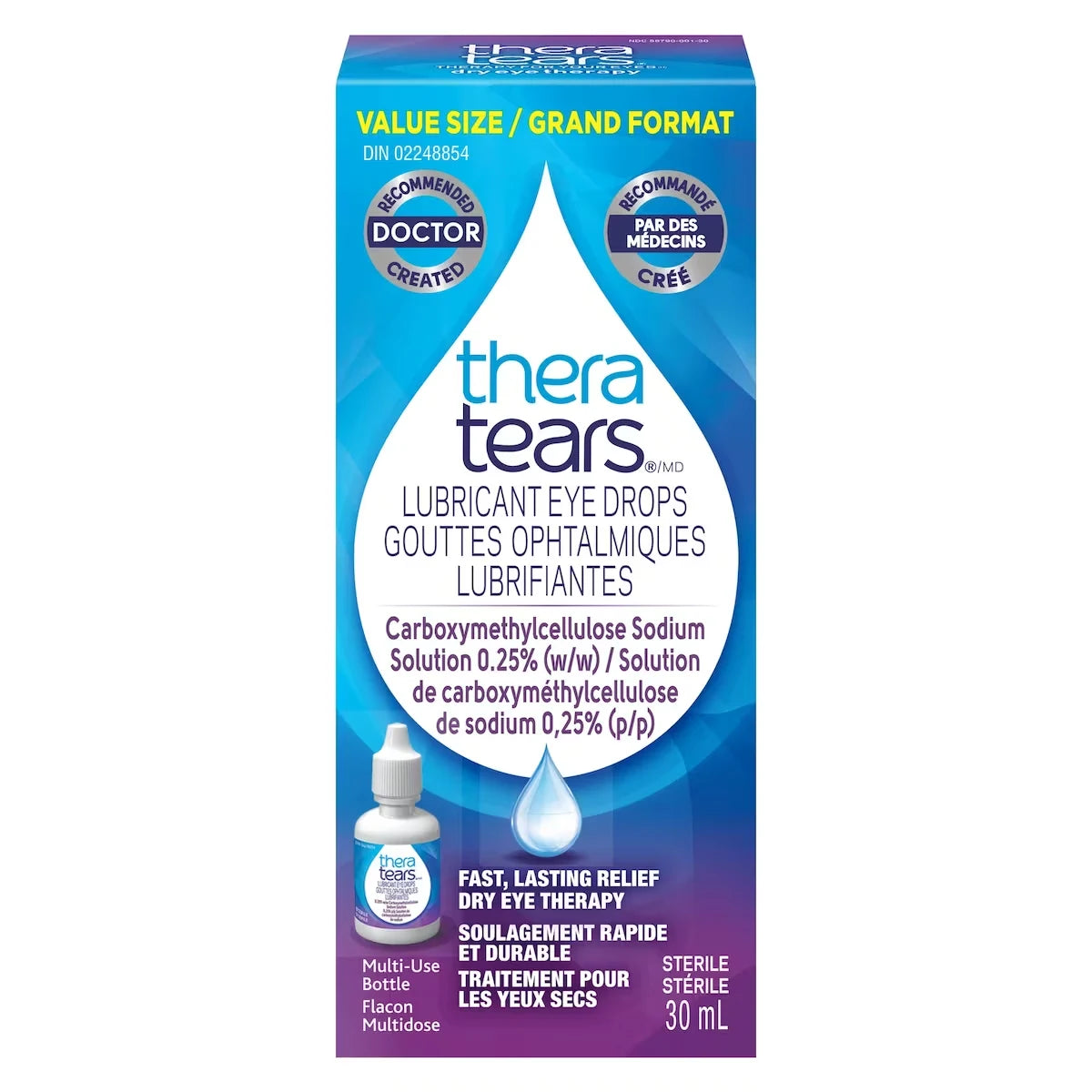 Thera Tears Lubricant Eye Drops front package