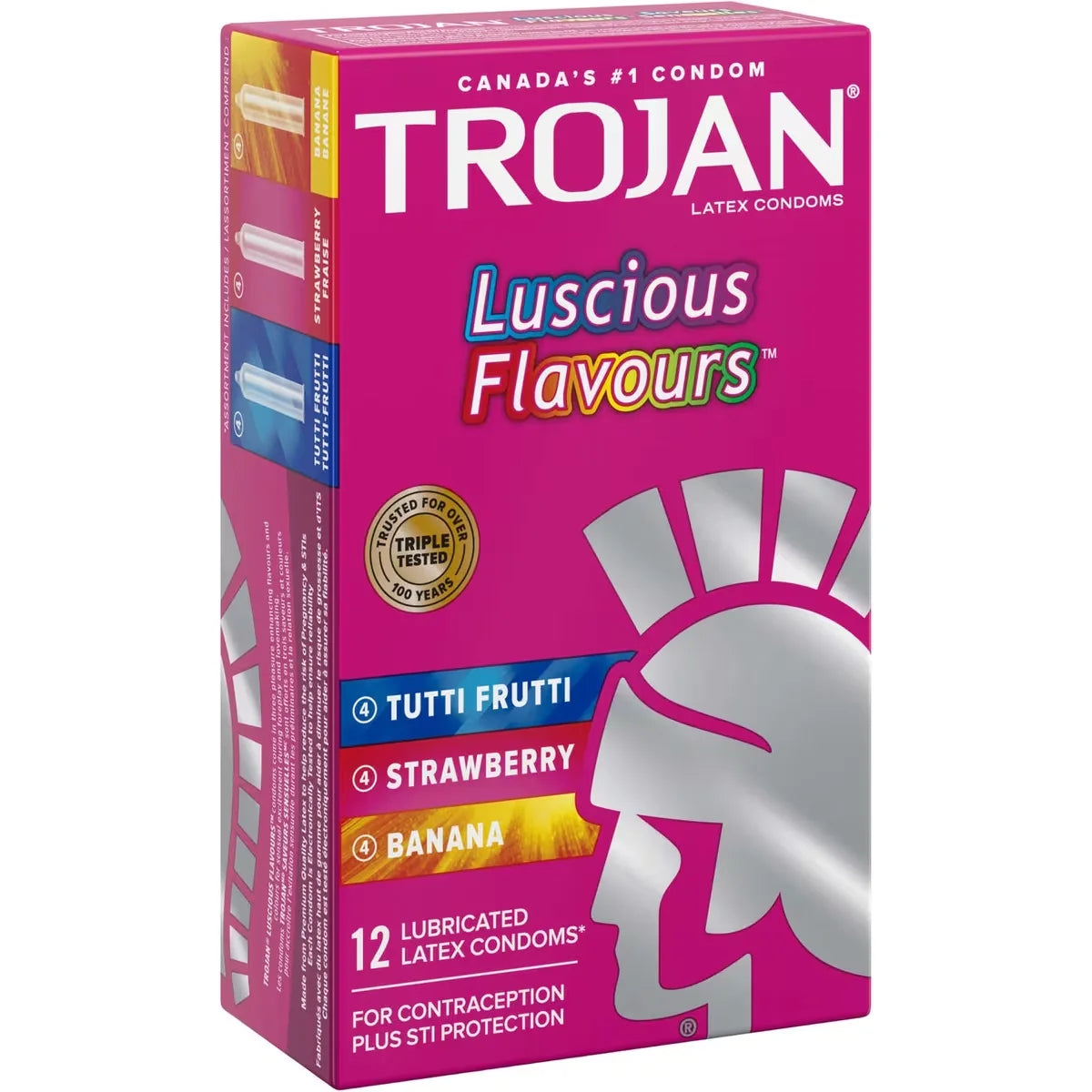 Trojan Luscious Flavours Coloured Lubricated Condoms product detail