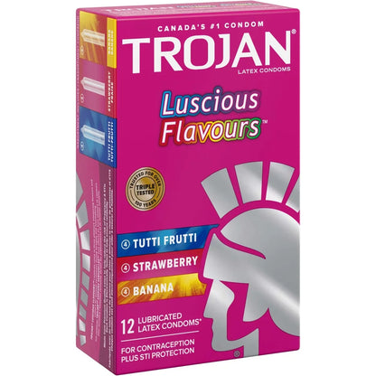 Trojan Luscious Flavours Coloured Lubricated Condoms product detail