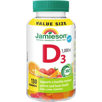 Jamieson Vitamin D 1,000 IU Gummies Value Size front package