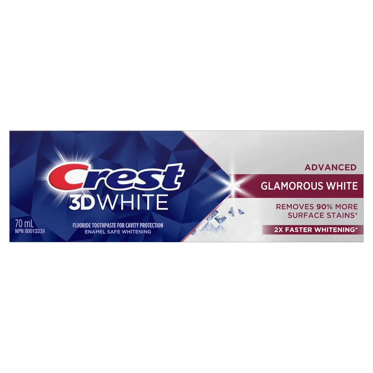 Crest 3D White Advanced Glamorous White, Teeth Whitening Toothpaste, 70 mL product image