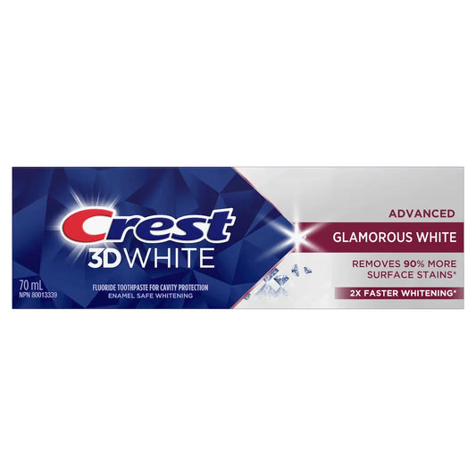 Crest 3D White Advanced Glamorous White, Teeth Whitening Toothpaste, 70 mL product image