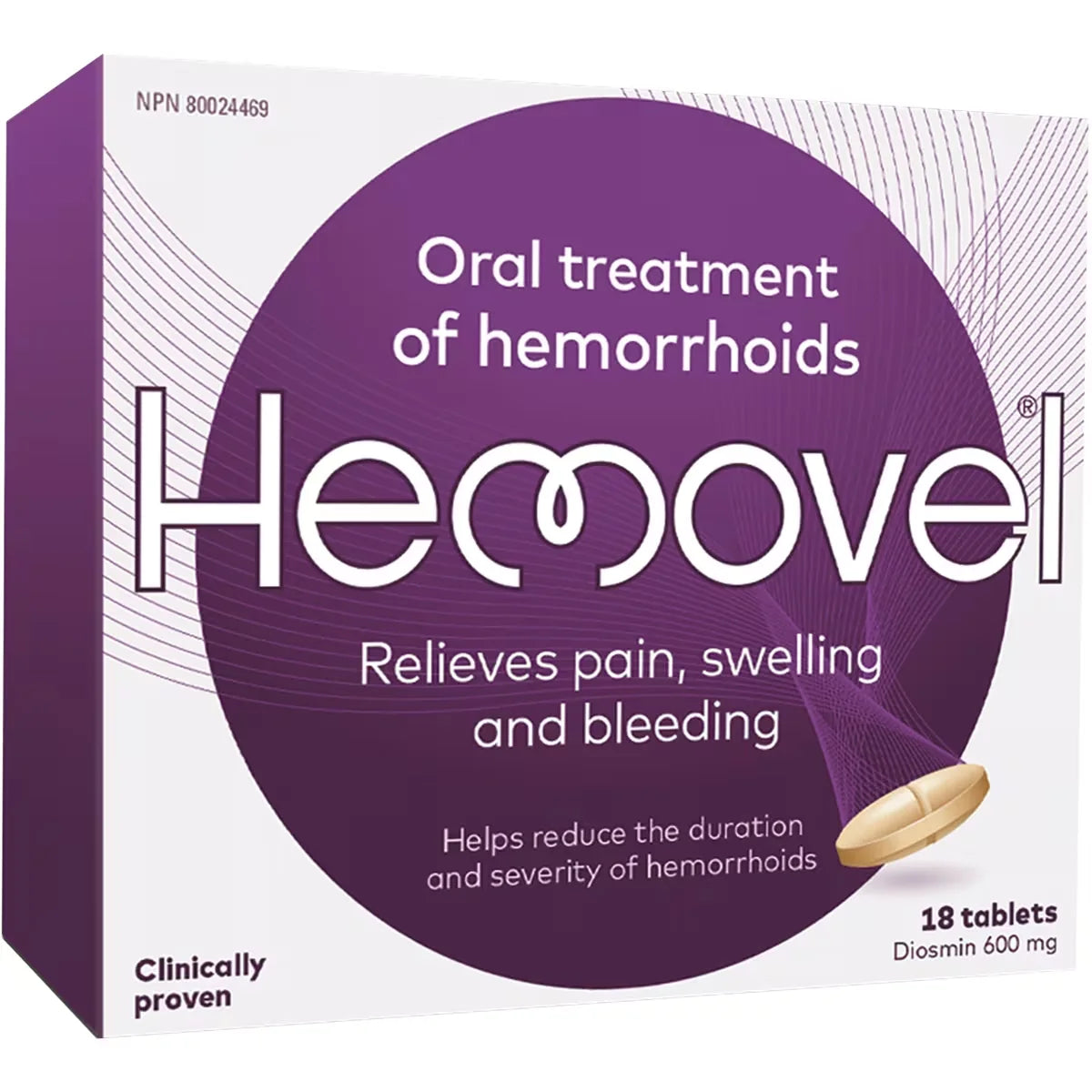 Hemovel Oral Treatment of Hemorrhoids front package