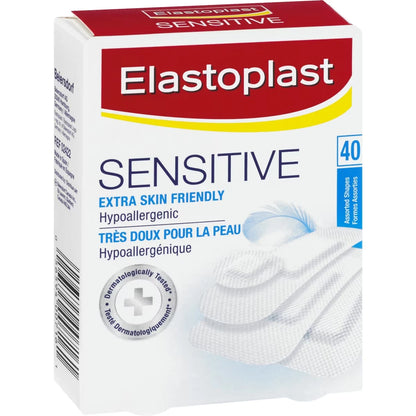 Elastoplast Sensitive Adhesive Bandages, 40 Assorted Shapes 40 Pieces product detail