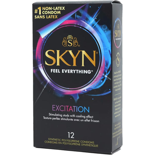 Skyn Excitation 12 Count Non Latex Lubricated Condoms front package