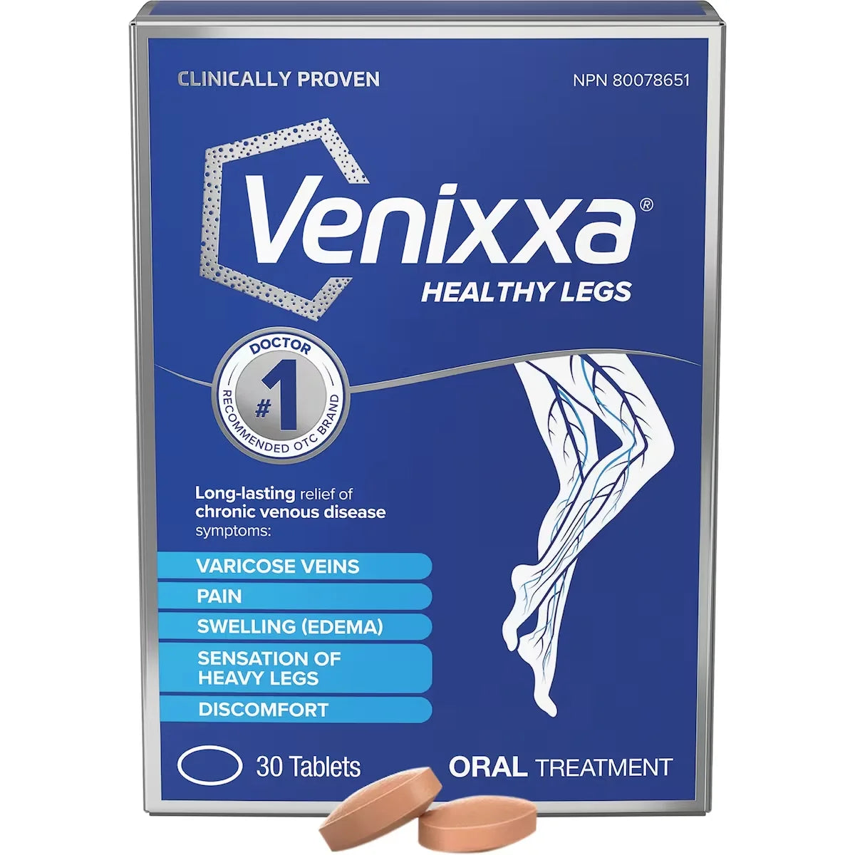 Venixxa Healthy Legs 500MG front package