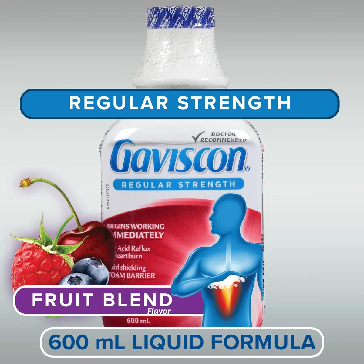 Gaviscon Regular Strength Liquid Soothing Fruit Blend product detail
