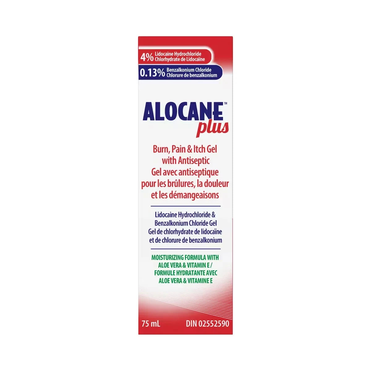 Alocane Plus Lidocaine Hydrochloride Gel front package