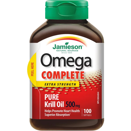 Jamieson Omega CompleteTM Extra Strength Super Krill Softgels, 500 mg product detail