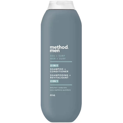 Method Men's Sea + Surf 2-IN-1 Shampoo + Conditioner front package
