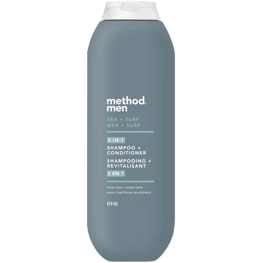 Method Men's Sea + Surf 2-IN-1 Shampoo + Conditioner front package