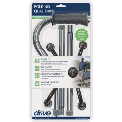 Drive Folding Quad Cane front package