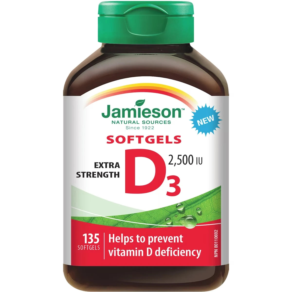 Jamieson Vitamin D 2500 IU Softgel front package