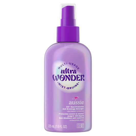 Aussie Ultra Wonder Daily Mist Lightweight Multi-Use Detangler, silicone-free, for All Hair Types and Curls front package