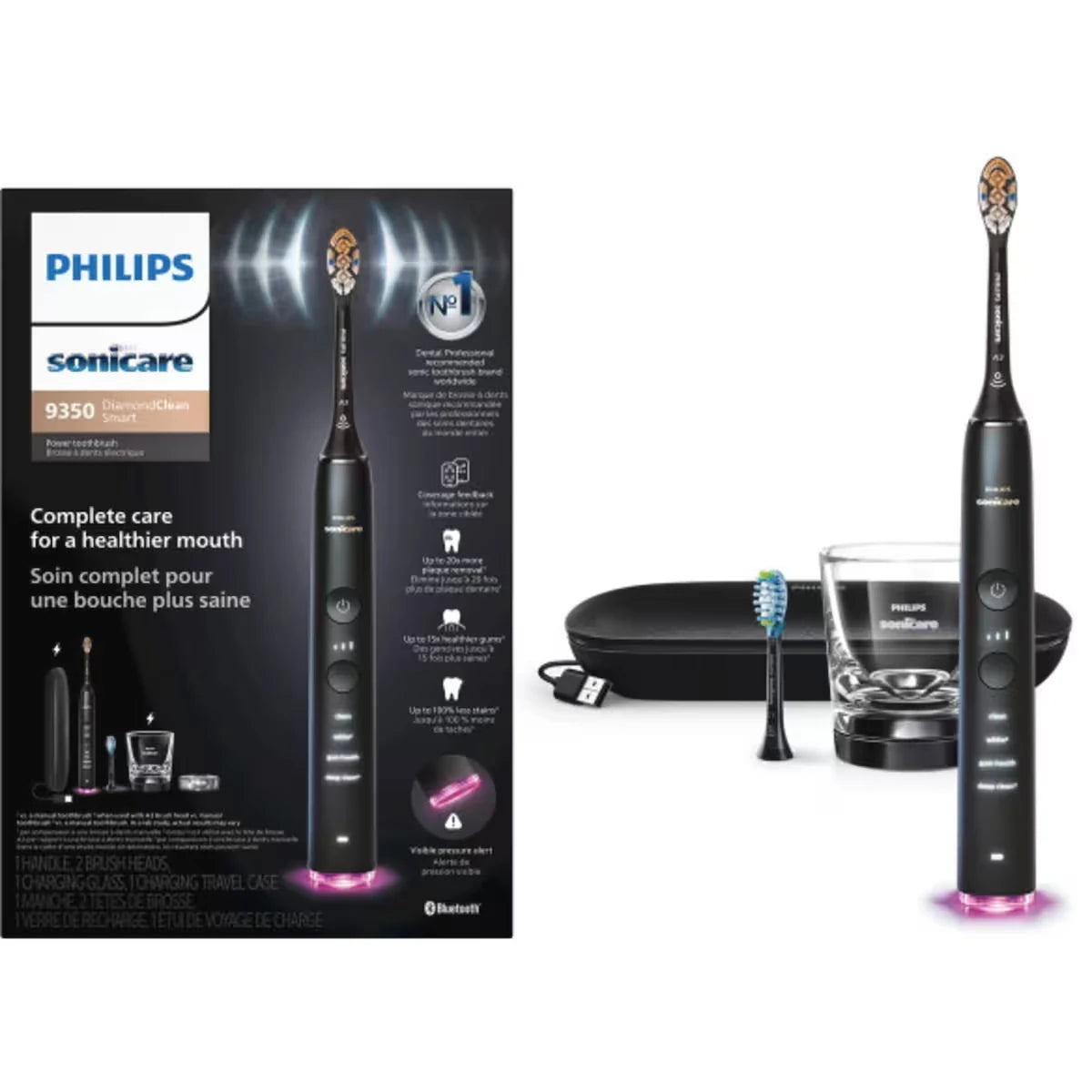 Philips Sonicare DiamondClean Smart 9350 Black, HX9902/76 product detail