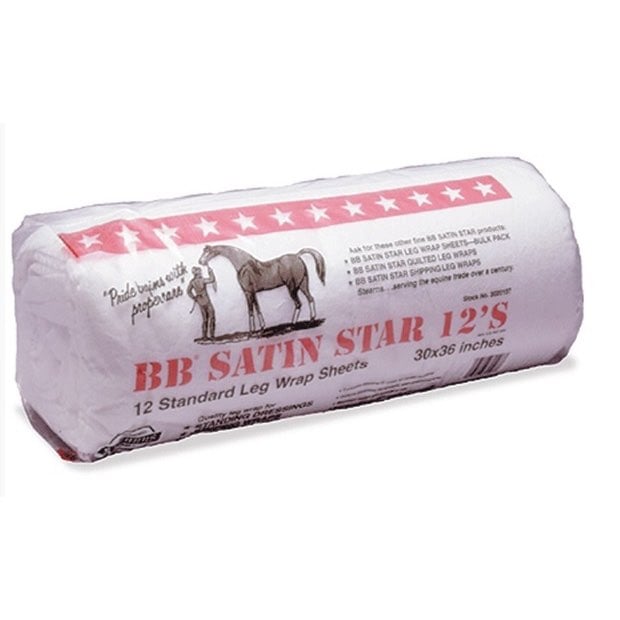 BB Satin Star Leg Wrap for Horses 20 x 12 Rolls