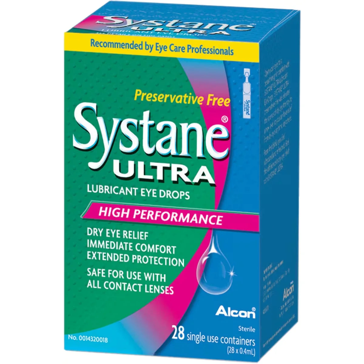 Systane Ultra Unidose Preservative Free Eye Drops 15 mL front package