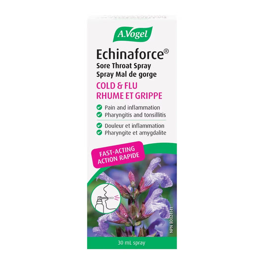 A Vogel Echinaforce Sore Throat Spray Fast Acting Remedy front package