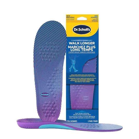 Dr. Scholl's Walk Longer Insoles, Men, Size 8-14 front package