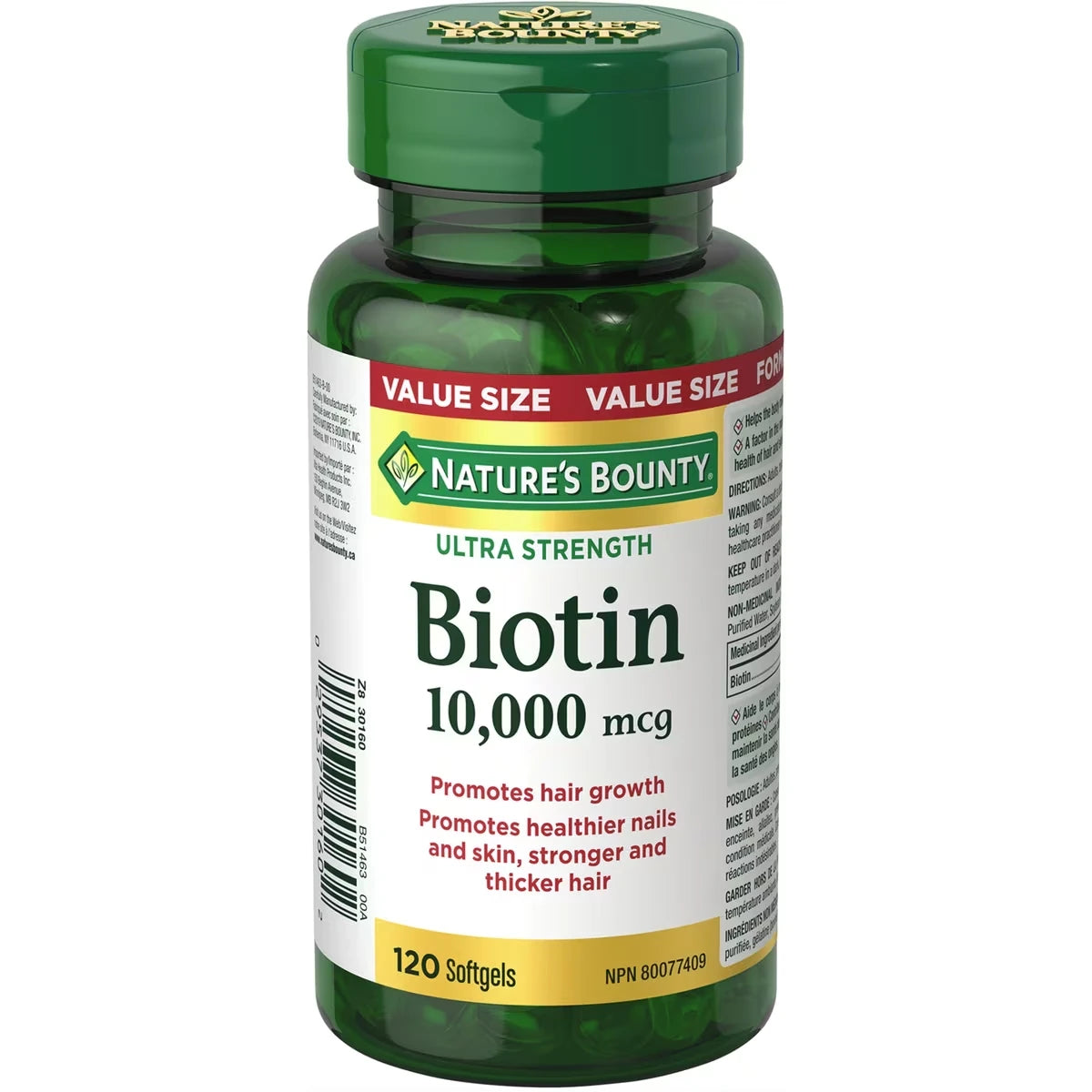 Natures Bounty Maximum Strength Biotin 10000 mg view 2