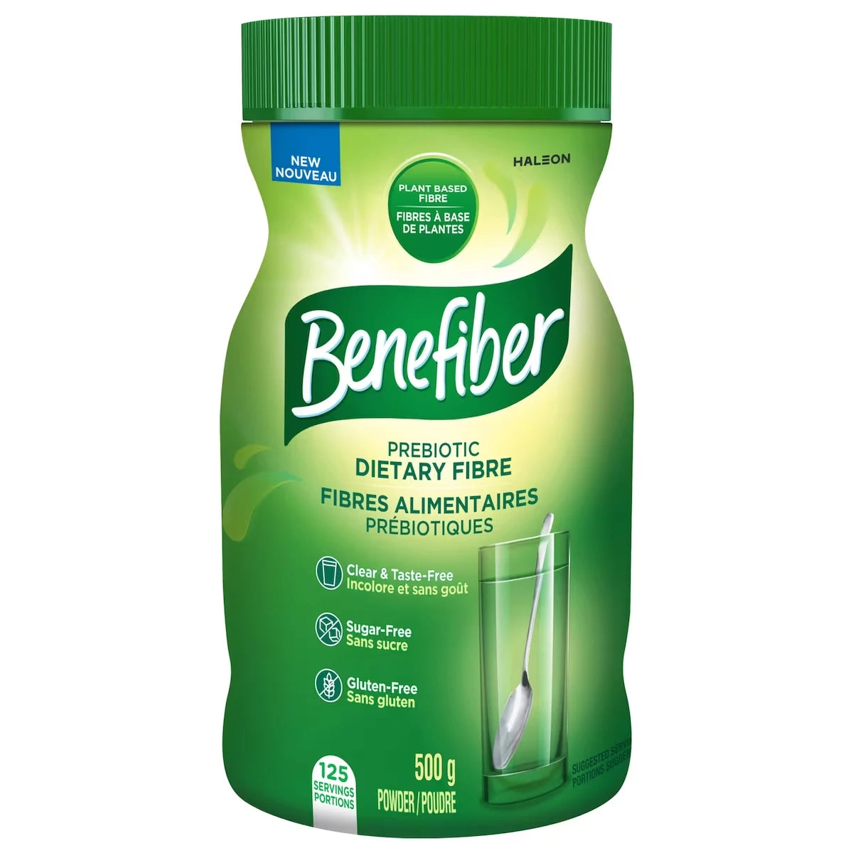 Benefiber Prebiotic Dietary Fibre Powder, Unflavoured, Daily Fibre, 500 g front package