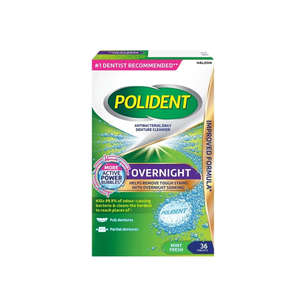 Polident Overnight, Mint Fresh, 36 Tablets product image