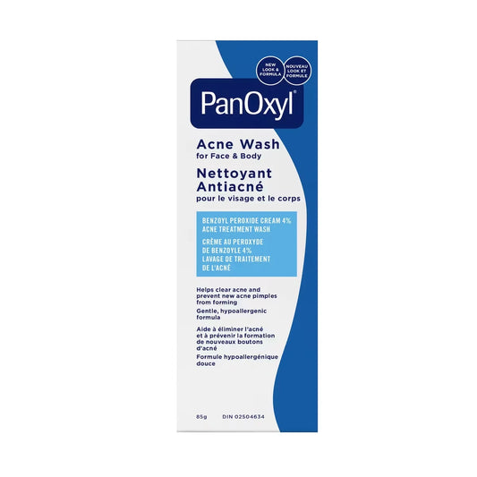 PanOxyl 4% Benzoyl Peroxide Acne Wash, Helps Clear Acne 85 g product image