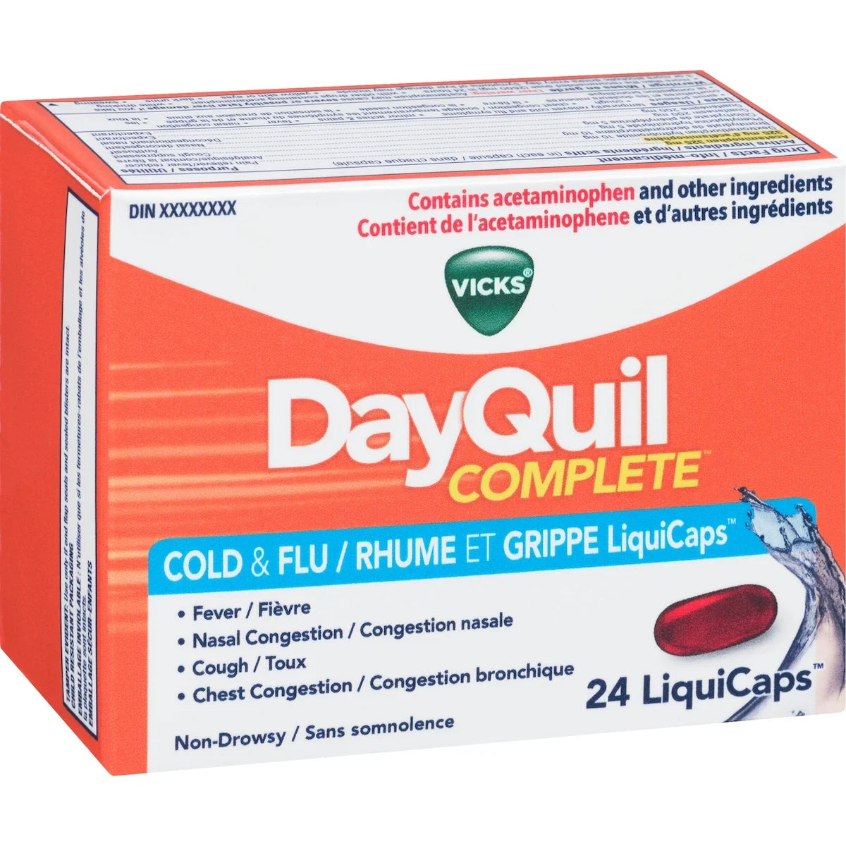 Vicks DayQuil COMPLETE Cold & Flu Daytime Relief, 24 LiquiCaps product detail