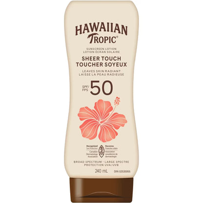 Hawaiian Tropic Sheer Touch Sunscreen Lotion SPF 50+ front package