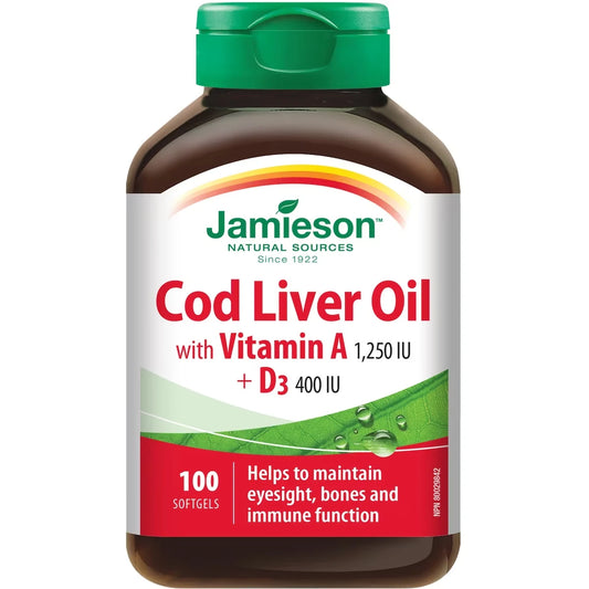 Jamieson Cod Liver Oil Softgels front package