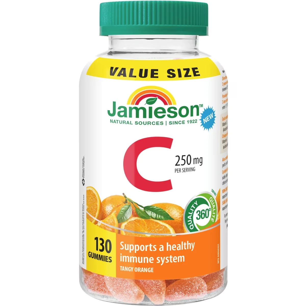 Jamieson Vitamin C Gummies Tangy Orange Value Size front package