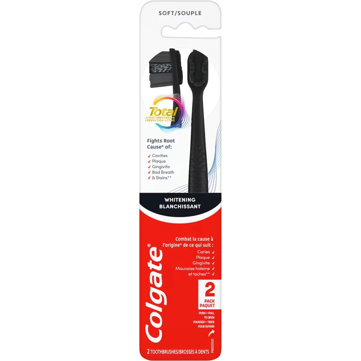 Colgate Total Active Prevention Whitening Soft Toothbrush front package
