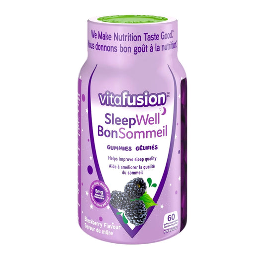 Vitafusion Sleepwell Gummy Supplements with Melatonin front package