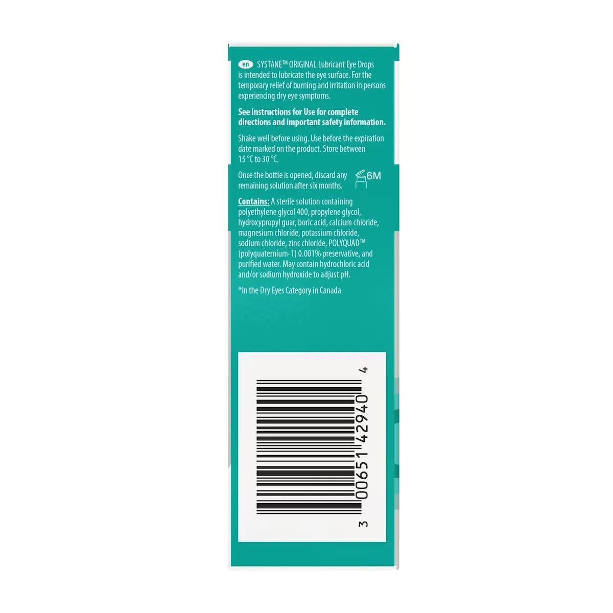 Systane ORIGINAL Lubricant Eye Drops product detail